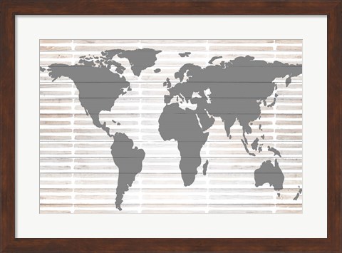 Framed Grey Global Print