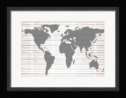 Framed Grey Global Print