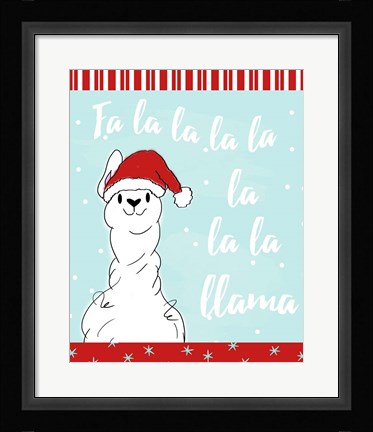Framed Fa La Llama Print