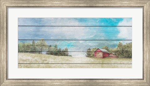 Framed Countryside Town Farm Print