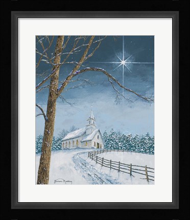 Framed Shining Holiday Star Print