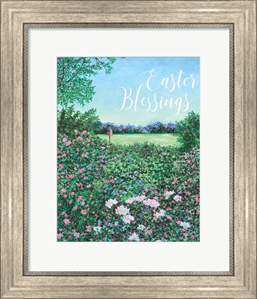 Framed Easter Garden Blessings Print
