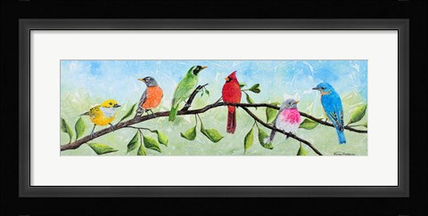 Framed Birds on a Branch Print