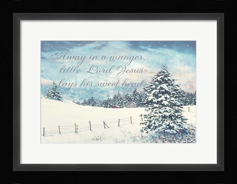 Framed Away in a Manger Print