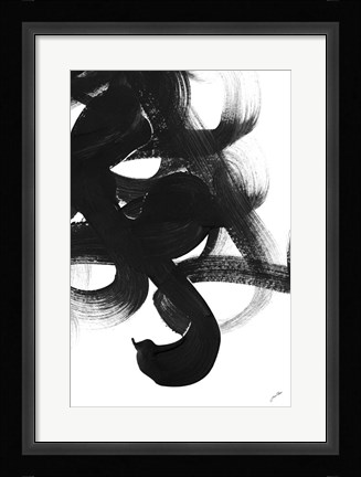 Framed Noir Strokes I Print