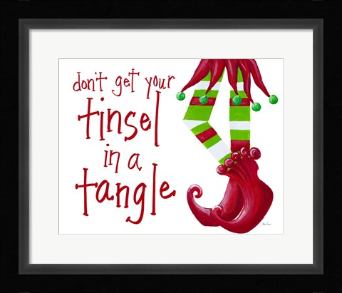 Framed Don't Get Your Tinsel in a Tangle Print