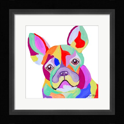 Framed Playful Pup Print