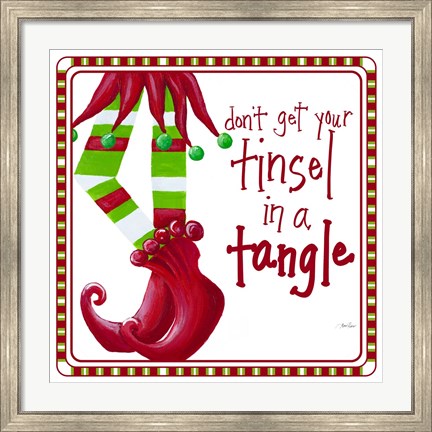 Framed Tinsel In A Tangle Print