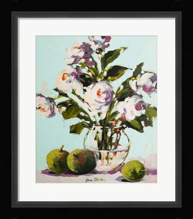 Framed White Rose Print