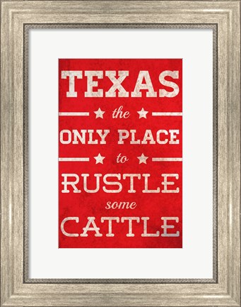 Framed Rustle Some Cattle Print