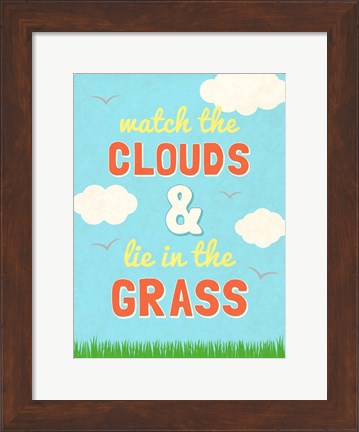 Framed Watch the Clouds Print