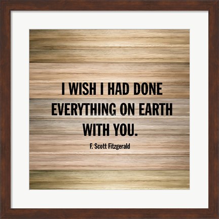 Framed Wishes on Wood Print