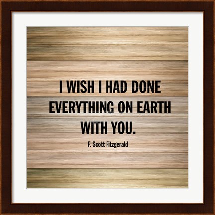 Framed Wishes on Wood Print