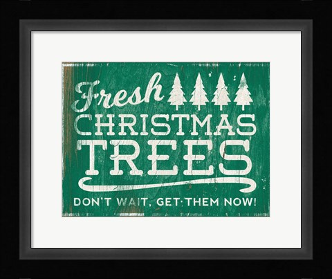 Framed Holiday Wooden Signs I Print
