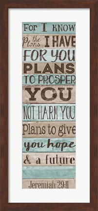 Framed Plans to GIve you Hope Print