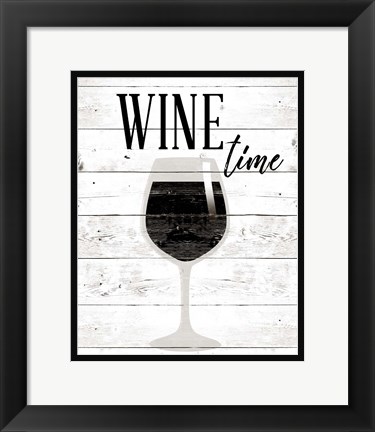 Framed Wine Time Print