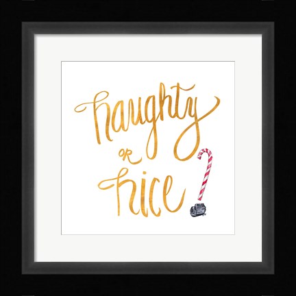 Framed Naughty or Nice Print