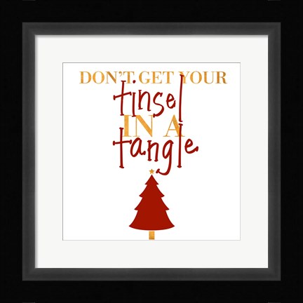 Framed Tinsel in a Tangle Print