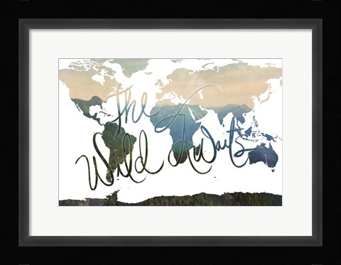 Framed WIld Awaits Map Print