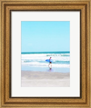 Framed East Coast Surf Girl Print