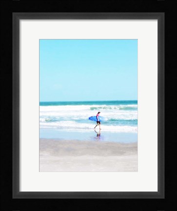 Framed East Coast Surf Girl Print