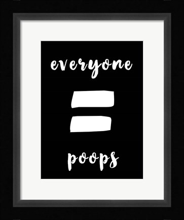 Framed Human Bathroom II Print