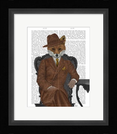 Framed Fox 1930s Gentleman Print
