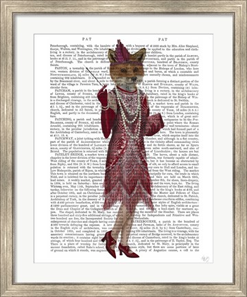 Framed Fox Lady 1920s Flapper Print