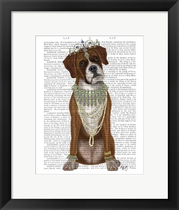Framed Boxer and Tiara, Full Print