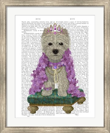 Framed West Highland Terrier with Tiara Print