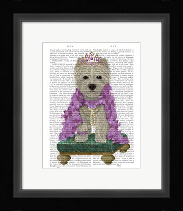 Framed West Highland Terrier with Tiara Print