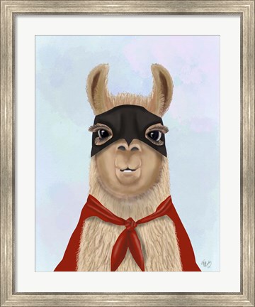 Framed Super Llama Print