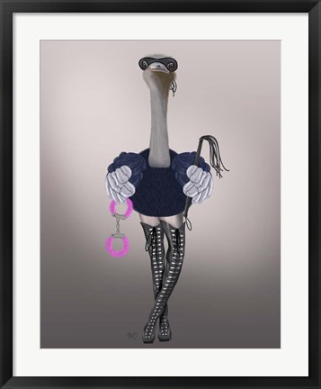 Framed Ostrich with Kinky Boots Print