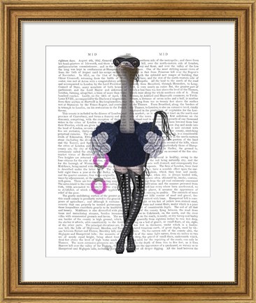 Framed Ostrich with Kinky Boots Print