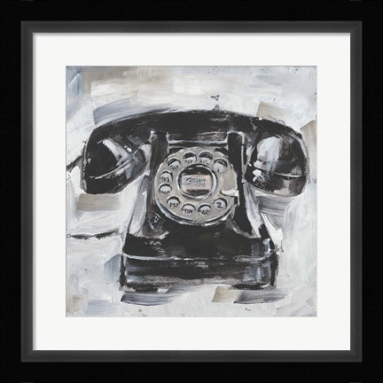 Framed Retro Phone I Print