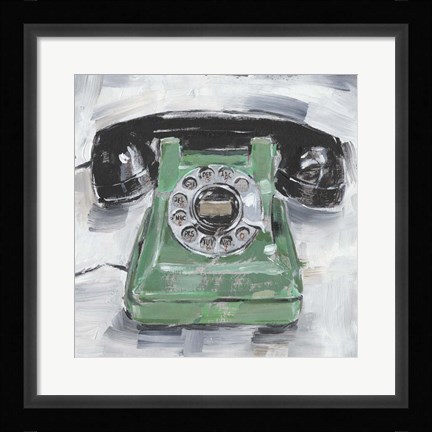 Framed Retro Phone III Print