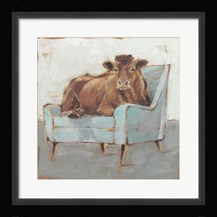 Framed Moo-ving In IV Print