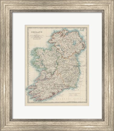 Framed Map of Ireland Print