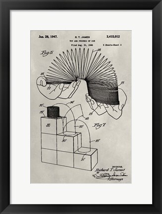 Framed Patent--Slinky Print