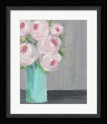 Framed Sorbet Floral I Print