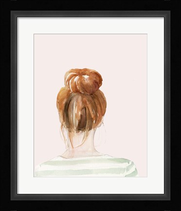 Framed Top Knot Sailor Stripes II Print