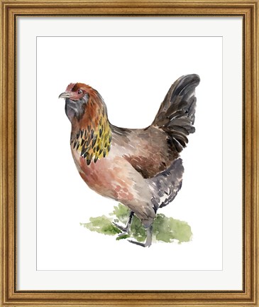 Framed Chicken Dance II Print