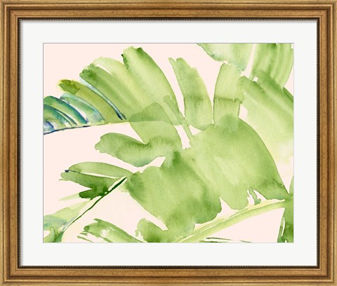 Framed Peachy Palms II Print