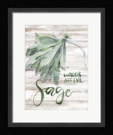 Framed Green Witch III Print