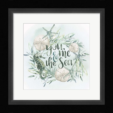 Framed Drawn to the Sea I Print