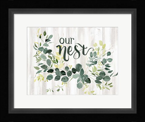 Framed Welcome Wreath IV Print