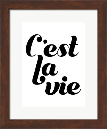 Framed La Vie IV Print