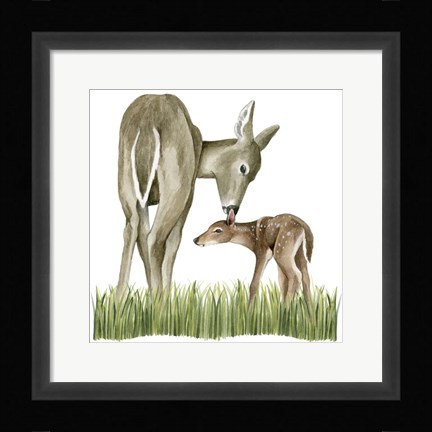 Framed Woodland Babes II Print