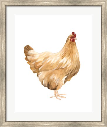 Framed Autumn Chicken I Print