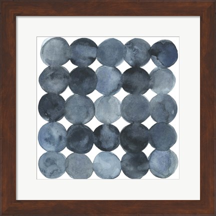 Framed Blue Grey Density II Print